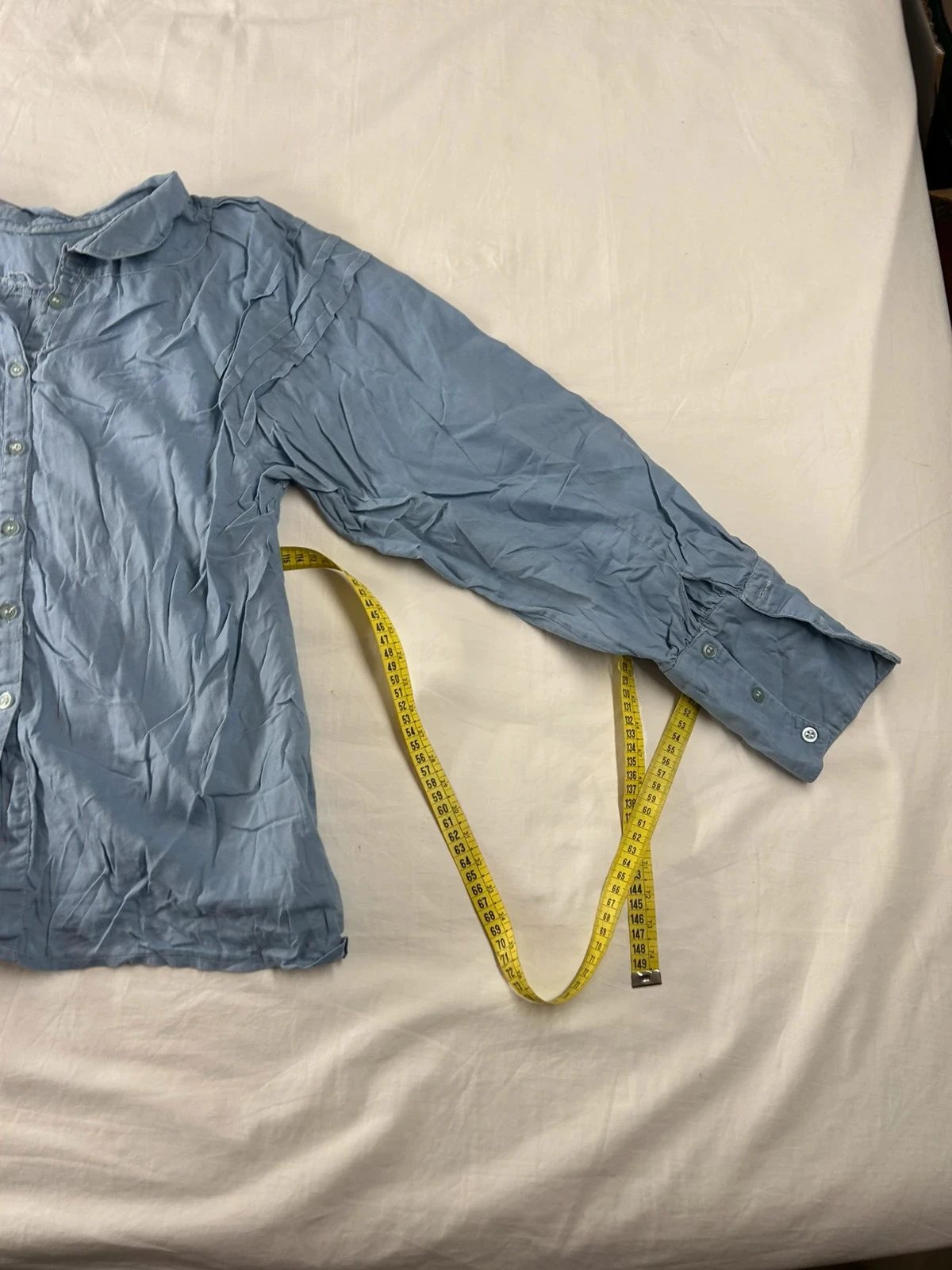 Chemise vintage bleu clair – photo 4
